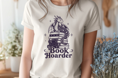 Book Hoarder SVG PNG, Dragon Bookish Romantasy Trendy Design Product Image 2