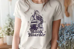 Book Hoarder SVG PNG, Dragon Bookish Romantasy Trendy Design Product Image 2