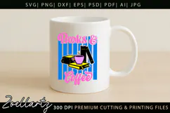 Books Coffee SVG Happy Book Lover Bookish T-shirt Mug Design Product Image 5