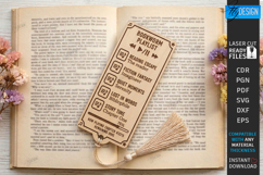 Book Lover Bookmark Laser Cut | Reading Accessories Laser Product Image 1