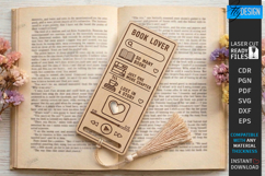 Book Lover Bookmark Laser Cut | Reading Accessories Laser Product Image 1