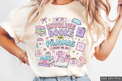 Book Lover Pajama Reading PNG, Cute Coquette Design Product Image 1