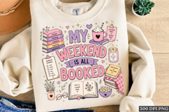 Book Lover Pajama Reading PNG, Cute Coquette Design Product Image 1