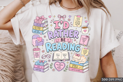 Book Lover Pajama Reading PNG, Cute Coquette Design Product Image 1