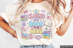 Book Lover Pajama Reading PNG, Cute Coquette Design Product Image 1