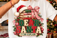 Book Lover Christmas PNG Dear Santa PNG Product Image 3