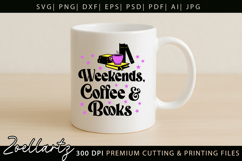 Weekends Coffee Books SVG Reading Trendy Bookish Book Lover Product Image 5