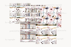 GlamArtZhanna, Books digital paper, Books pattern, Books background, Bookslover paper, Bookslover pattern, Wildflowers paper, Wildflowers pattern, Meadow background, Library paper, Library pattern, Floral digital paper, Floral pattern, Floral background