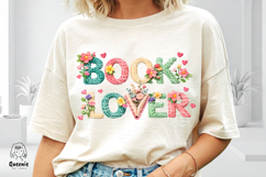 Book Lover Faux Yarn Crochet Floral Bookish Knit Embroidery Product Image 2