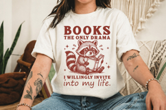 Cute Raccoon Book Lover SVG, Book Lover Sublimation Design Product Image 4