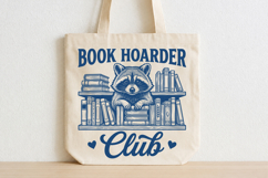 Cute Raccoon Book Lover SVG, Book Lover Sublimation Design Product Image 5