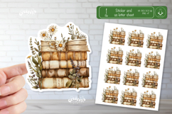 Watercolor Book Stickers Book lover printable stickers Cozy Product Image 1