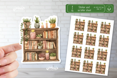 Watercolor Book Stickers Book lover printable stickers Cozy Product Image 1