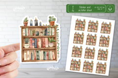Watercolor Book Stickers Book lover printable stickers Cozy Product Image 1