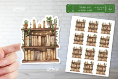 Watercolor Book Stickers Book lover printable stickers Cozy Product Image 1