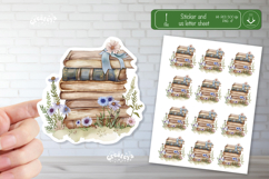 Watercolor Book Stickers Book lover printable stickers Cozy Product Image 1