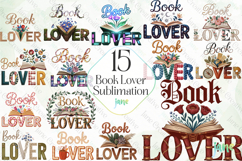 Book Lover Sublimation Clipart Bundle Product Image 1