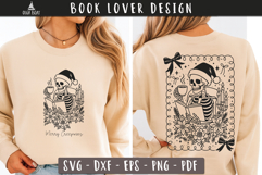 Book lover SVG Merry Creepmas Skeleton print
