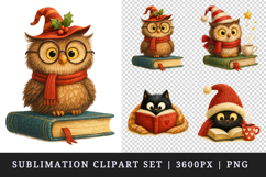 Book Lover clipart printable sublimation design png Product Image 1