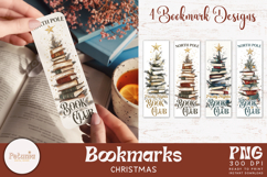 Christmas Book lovers designs being used as Christmas bookmarks print
