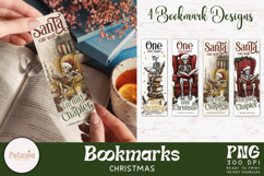 Christmas Book lovers designs being used as Christmas bookmarks print