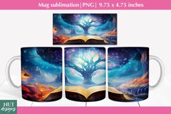 Space mug wrap Fantasy mug 15oz mug, Tree of life mug Product Image 1