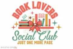 Coquette Book SVG Lovers Social Club SVG T-shirt Design Product Image 1