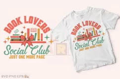 Coquette Book SVG Lovers Social Club SVG T-shirt Design Product Image 2