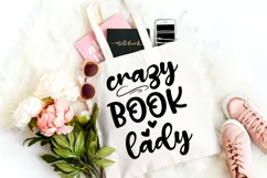 Crazy Book Lady SVG I Book Lovers SVG I Reading SVG I Books SVG