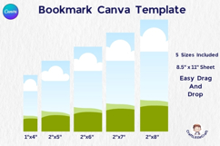 Bookmark Editable Canva Template,Printable Bookmark Product Image 2