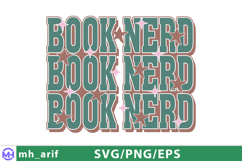 Book Nerd Baseball SVG PNG T-shirt Design Product Image 1