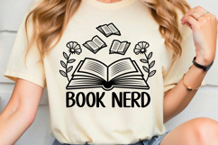 Book Nerd SVG, Book Lover SVG, Reading SVG Product Image 2