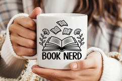 Book Nerd SVG, Book Lover SVG, Reading SVG Product Image 3