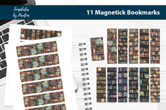 Retro library magnetic Bookmark Pack