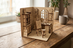 Artist Workshop Book Nook Laser Cut File, SVG Project Product Image 2