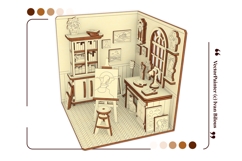 Artist Workshop Book Nook Laser Cut File, SVG Project Product Image 11