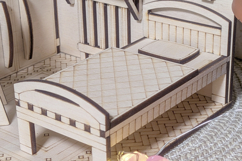 Dollhouse Bedroom Book Nook - Laser Cut File SVG Diorama Product Image 6