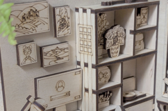 Dollhouse Bedroom Book Nook - Laser Cut File SVG Diorama Product Image 8