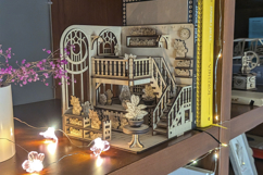 Greenhouse Book Nook Laser Cut File, DIY Diorama Plywood Product Image 2
