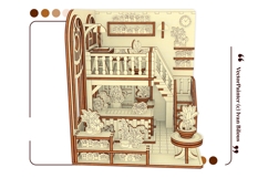 Greenhouse Book Nook Laser Cut File, DIY Diorama Plywood Product Image 4