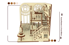 Greenhouse Book Nook Laser Cut File, DIY Diorama Plywood Product Image 5