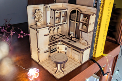 Book Nook Kitchen Laser Cut File, DIY Diorama SVG Project Product Image 15
