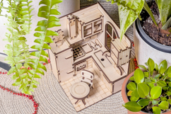 Book Nook Kitchen Laser Cut File, DIY Diorama SVG Project Product Image 12