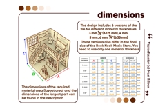 Music Store Book Nook Laser Cut File, SVG Template for DIY Product Image 18