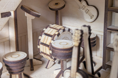 Music Store Book Nook Laser Cut File, SVG Template for DIY Product Image 5