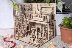 Music Store Book Nook Laser Cut File, SVG Template for DIY Product Image 16