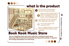 Music Store Book Nook Laser Cut File, SVG Template for DIY Product Image 17
