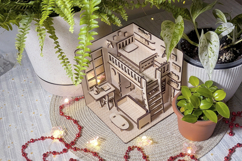 Dollhouse Room Book Nook Laser Cut File, DIY Diorama Project Product Image 6