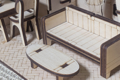 Dollhouse Room Book Nook Laser Cut File, DIY Diorama Project Product Image 13