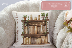 Book lover Quote Pillow case sublimation watercolor print Product Image 1